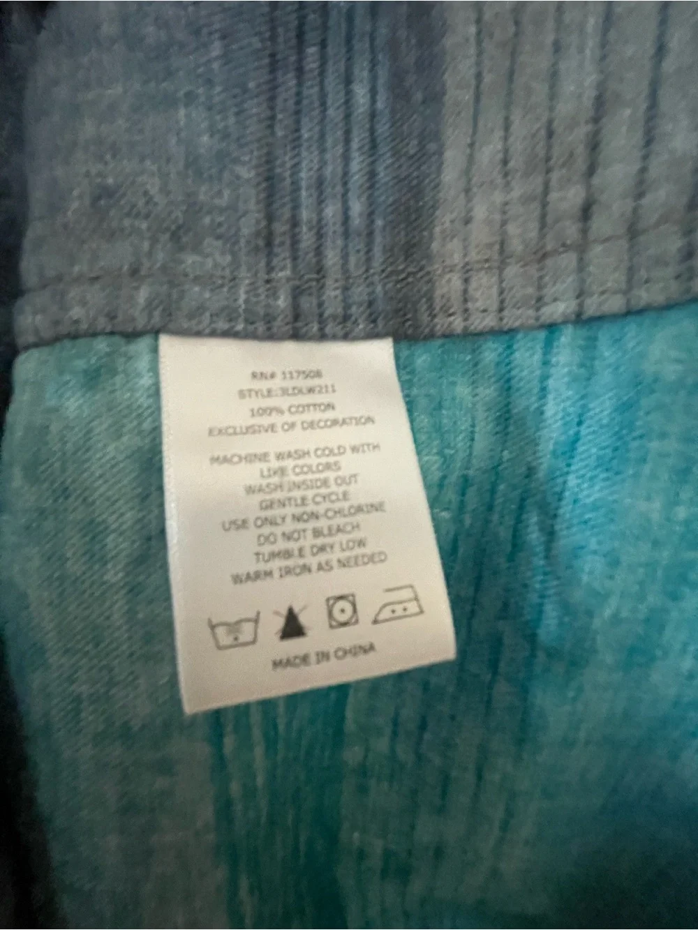 Levi's Men's Teal and Gray Striped Button-Down Shirt